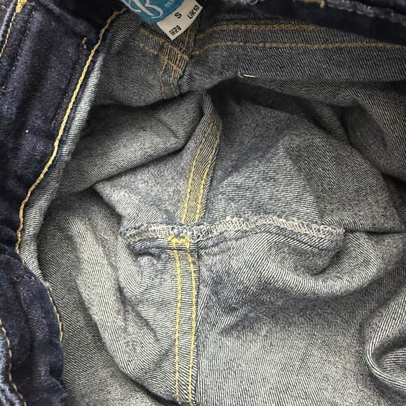 Hell Bunny Women's Bib Overalls Jeans Small Blue Stretch - Picture 6 of 16